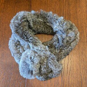 Valerie Stevens Rabbit Fur Collar Scarf